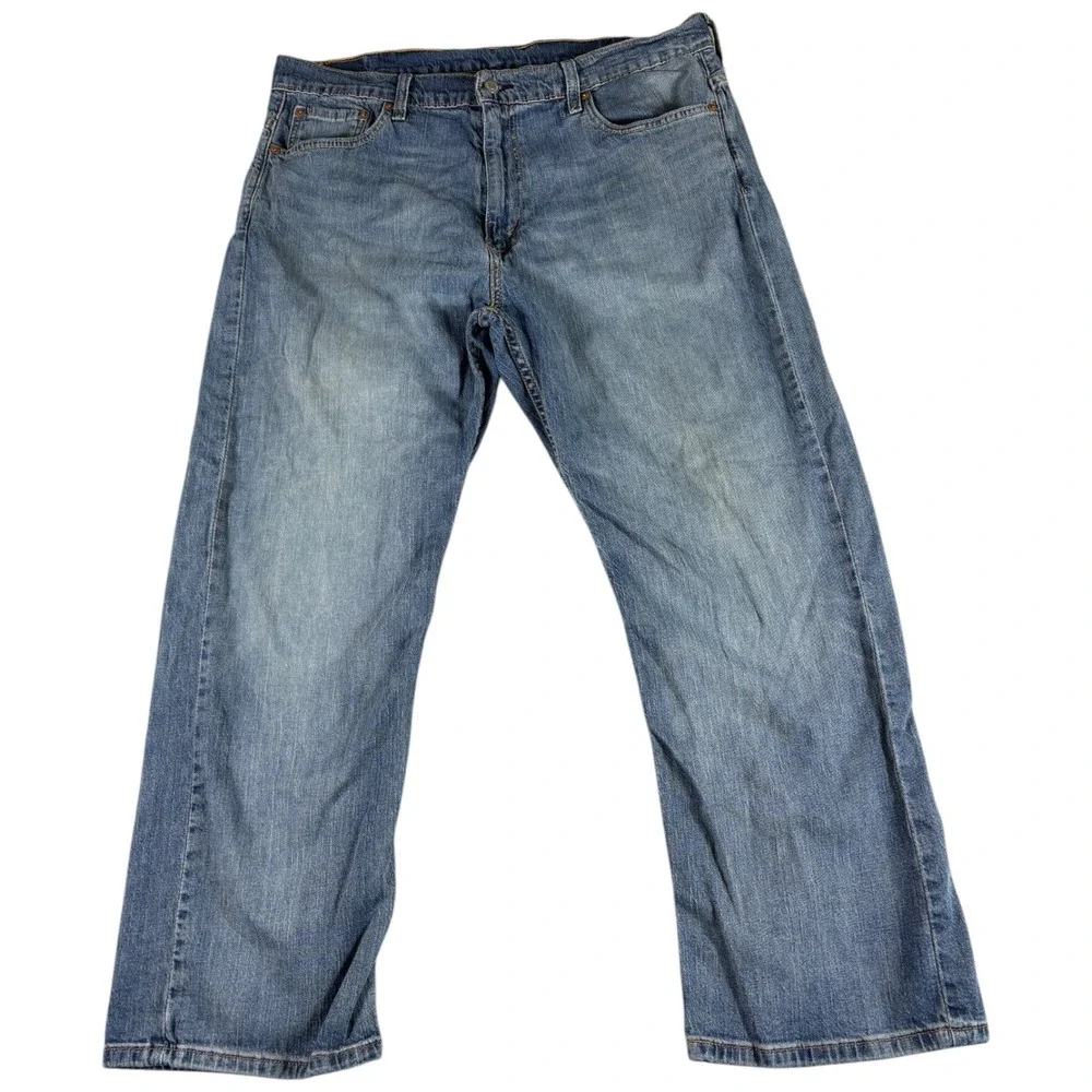 Levis 569 Loose Straight Jeans Men 38x30 Blue Faded Relaxed Y2K Western Workwear
